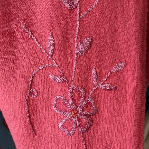 SUN LI JOY PINK CARDIGAN, MED - Picture 3 of 11